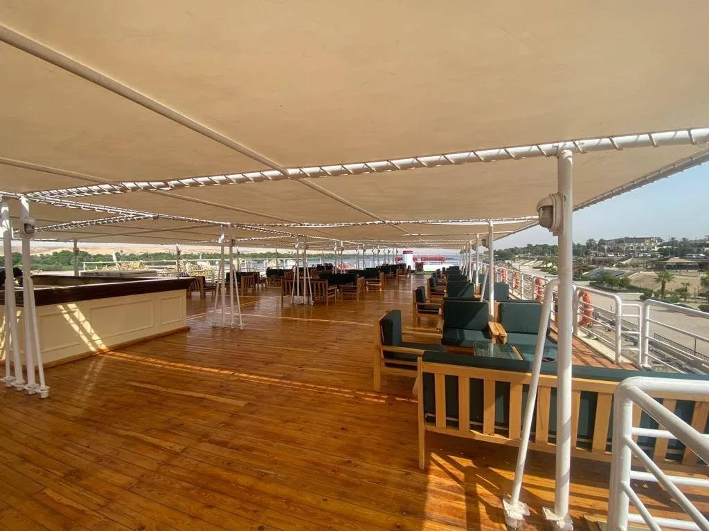 Sun deck of the MS King Tut III Nile Cruise Nile cruise